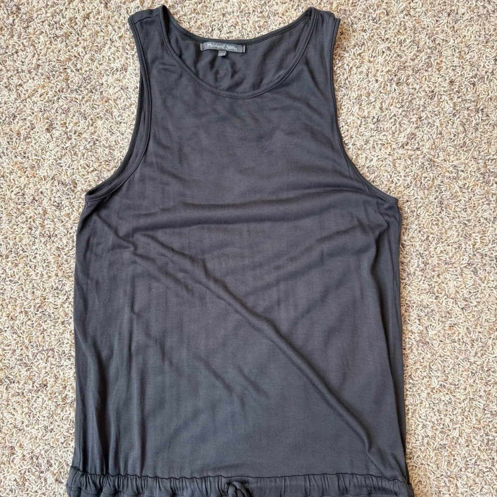 Michael Stars Dark Gray Sleeveless Full Length Maxi Dress Contemporary Size S - Picture 3 of 12